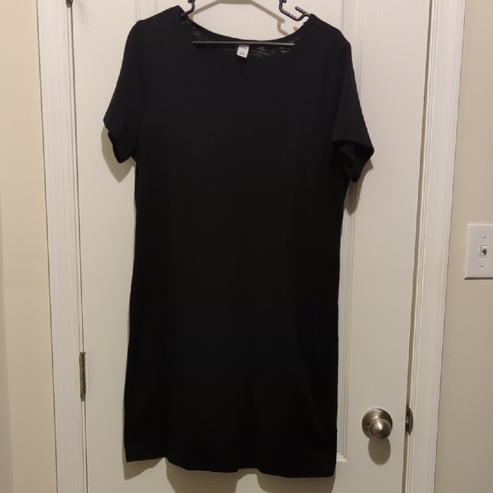 Old Navy Classic Short Sleeve Black Tee Shirt Dress